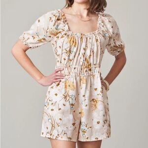 Spartina 449 Audrey Linen Floral Romper